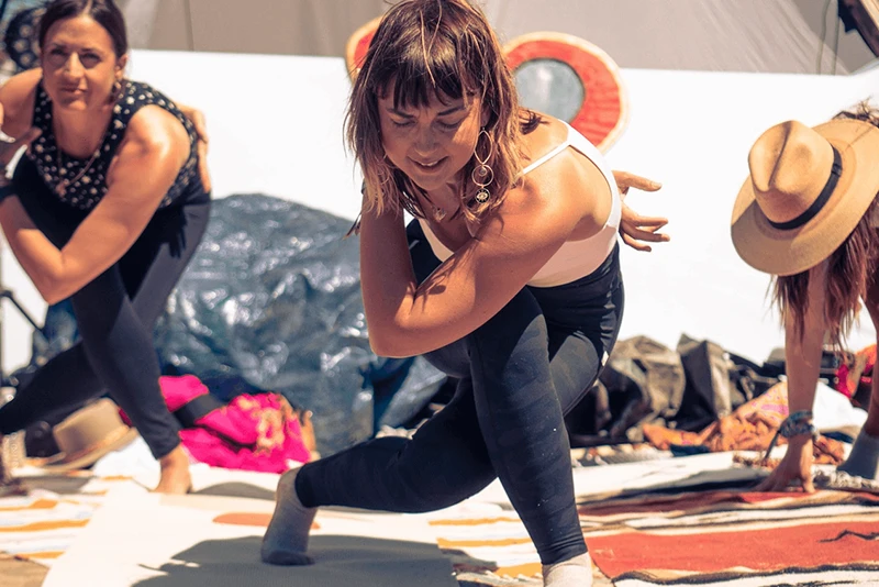 Image of people doing yoga